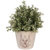 Clayre & Eef Decoratieve Bloempot met Hertenmotief Ø 12x11 cm