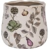 Clayre & Eef Plantenpot Keramik Ø21x19cm beige Groente Landelijke stijl