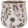 Clayre & Eef Plantenpot Keramik Ø21x19cm beige Groente Landelijke stijl