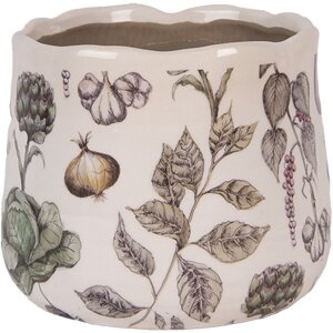 Clayre & Eef 6CETKG0001S Bloempot Beige Ø14x12...