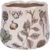 Clayre & Eef 6CETKG0001S Bloempot Beige Ø14x12 cm Landhuisstijl Keramiek