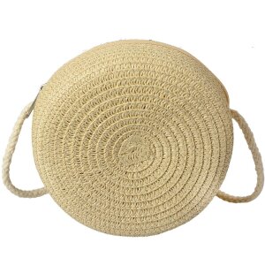 Juleeze JZBG0304 Boho tas rond Ø14x8 cm beige