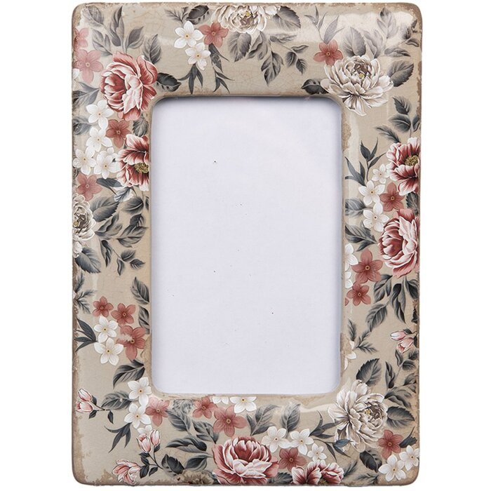 Clayre & Eef Fotolijst Beige Rosa 13x2x18 cm / 9x13 cm