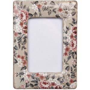 Clayre & Eef Fotolijst Beige Rosa 13x2x18 cm / 9x13 cm