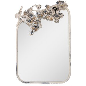Clayre & Eef 52S329 Muurspiegel Wit Grijs Goud...