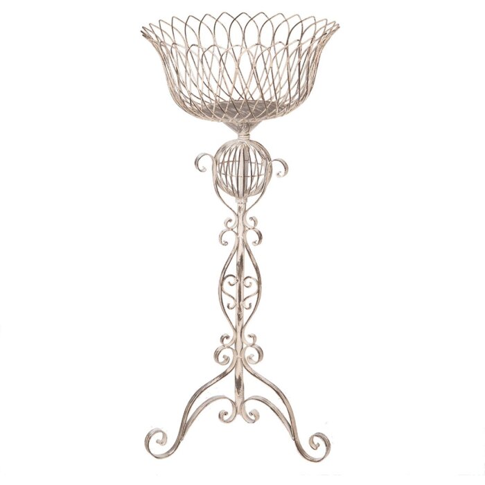 Clayre & Eef Plantenstandaard Metaal Beige Ø39x85 cm Vintage Design