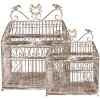 Clayre & Eef Decoratieve Vogelkooien 2-delig Bruin-Beige Metaal Antiek 56cm 41cm
