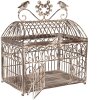 Clayre & Eef Decoratieve Vogelkooien 2-delig Bruin-Beige Metaal Antiek 56cm 41cm