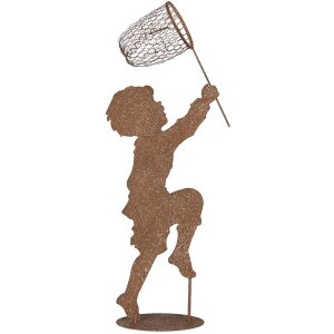 Clayre & Eef Decoratieve figuur Kind Metaal Rostoptik...