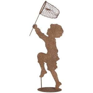 Clayre & Eef Decoratieve figuur Kind Metaal Rostoptik 33x13x88 cm Landelijke stijl