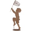 Clayre & Eef Decoratieve figuur Kind Metaal Rostoptik 33x13x88 cm Landelijke stijl