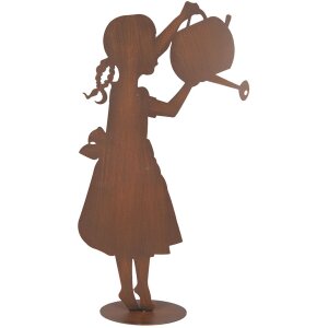 Clayre & Eef Decoratiebeeld Kind met gieter Rostoptik...