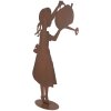 Clayre & Eef Decoratiebeeld Kind met gieter Rostoptik 36x12x62 cm