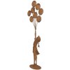 Clayre & Eef Decoratiefiguur Kind met Luchtballons Metaal Roestlook 80 cm