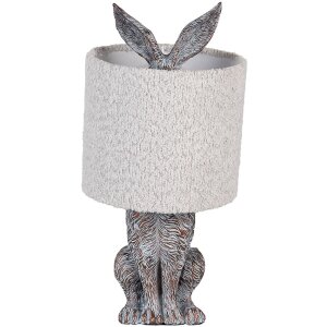 Clayre & Eef Tafellamp Haas Polyresin Bruin-Grijs...