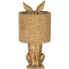 Clayre & Eef Tafellamp Haas met gele lampenkap E27 Ø 20x43 cm