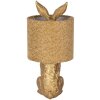 Clayre & Eef Tafellamp Haas met gele lampenkap E27 Ø 20x43 cm