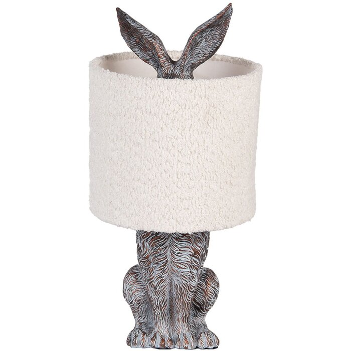 Clayre & Eef Tafellamp Haas E27 Ø 20x43 cm Bruin Beige