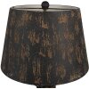 Clayre & Eef Tafellamp Ø35x64 cm Zwart Bruin Hout Vintage