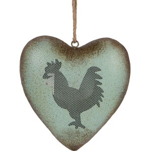 Clayre & Eef Decoratiehanger Hart Haan Groen Bruin...