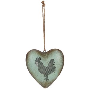 Clayre & Eef Decoratiehanger Hart Haan Groen Bruin...