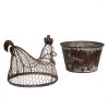 Clayre & Eef Decoratiekip Metaal Landelijk Bruin Grijs 39x39x25 cm