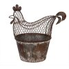 Clayre & Eef Decoratiekip Metaal Landelijk Bruin Grijs 39x39x25 cm