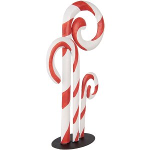 Clayre & Eef 6Y5864 Kerstdecoratie Peperstokken Wit Rood 24x11x46 cm