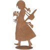 Clayre & Eef 6Y5958 Decoratiefiguur Kind Metaal Edelroest 21x10x43 cm