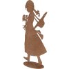 Clayre & Eef 6Y5958 Decoratiefiguur Kind Metaal Edelroest 21x10x43 cm