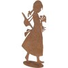 Clayre & Eef 6Y5958 Decoratiefiguur Kind Metaal Edelroest 21x10x43 cm