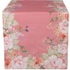 Clayre & Eef FFA64P Tafelloper Rosa 50x140 cm Katoen Bloemen Vogels
