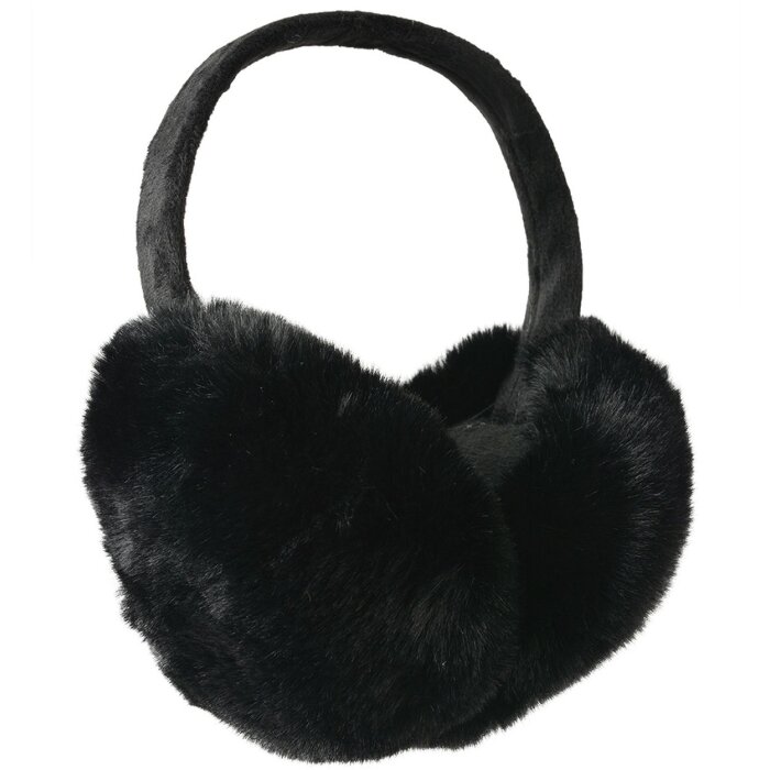 Juleeze JZEW0016Z Oorwarmers Zwart 13 cm Kunstbont One Size