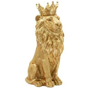 Mauro Ferretti Sierfiguur Koningsleeuwmantel 30x42x74 cm goud
