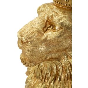 Mauro Ferretti Sierfiguur Koningsleeuwmantel 30x42x74 cm goud