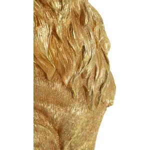 Mauro Ferretti Sierfiguur Koningsleeuwmantel 30x42x74 cm goud