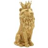 Mauro Ferretti Sierfiguur Koningsleeuwmantel 30x42x74 cm goud