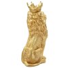 Mauro Ferretti Sierfiguur Koningsleeuwmantel 30x42x74 cm goud