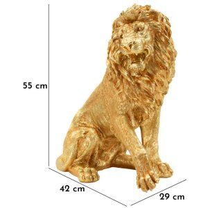 Mauro Ferretti Decoratieve leeuw 45x29x55 cm goud
