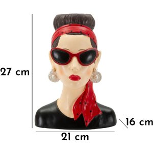 Mauro Ferretti Vaas Vrouw Hollywood 21x16x27 cm multicolor