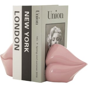 Mauro Ferretti Boekensteun Mond 27x9x13 cm roze