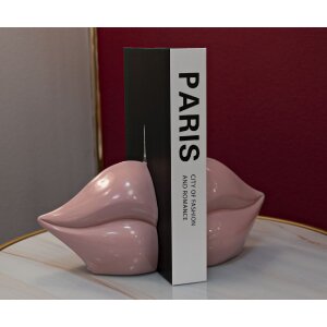 Mauro Ferretti Boekensteun Mond 27x9x13 cm roze