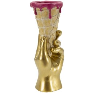 Mauro Ferretti Bloempot IJsbeker 12,5x11x31 cm goud roze