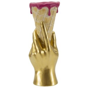 Mauro Ferretti Bloempot IJsbeker 12,5x11x31 cm goud roze