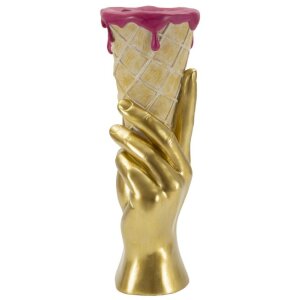 Mauro Ferretti Bloempot IJsbeker 12,5x11x31 cm goud roze