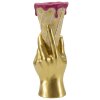 Mauro Ferretti Bloempot IJsbeker 12,5x11x31 cm goud roze