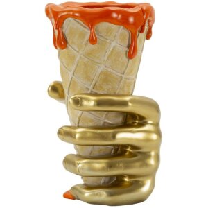 Mauro Ferretti Bloempot Beker 18x16x26 cm goud oranje