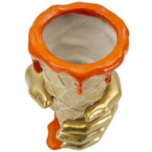 Mauro Ferretti Bloempot Beker 18x16x26 cm goud oranje