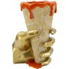 Mauro Ferretti Bloempot Beker 18x16x26 cm goud oranje
