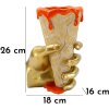 Mauro Ferretti Bloempot Beker 18x16x26 cm goud oranje